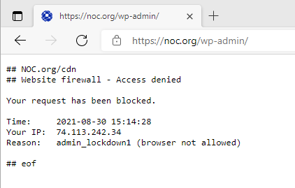 NOC Browser Authentication